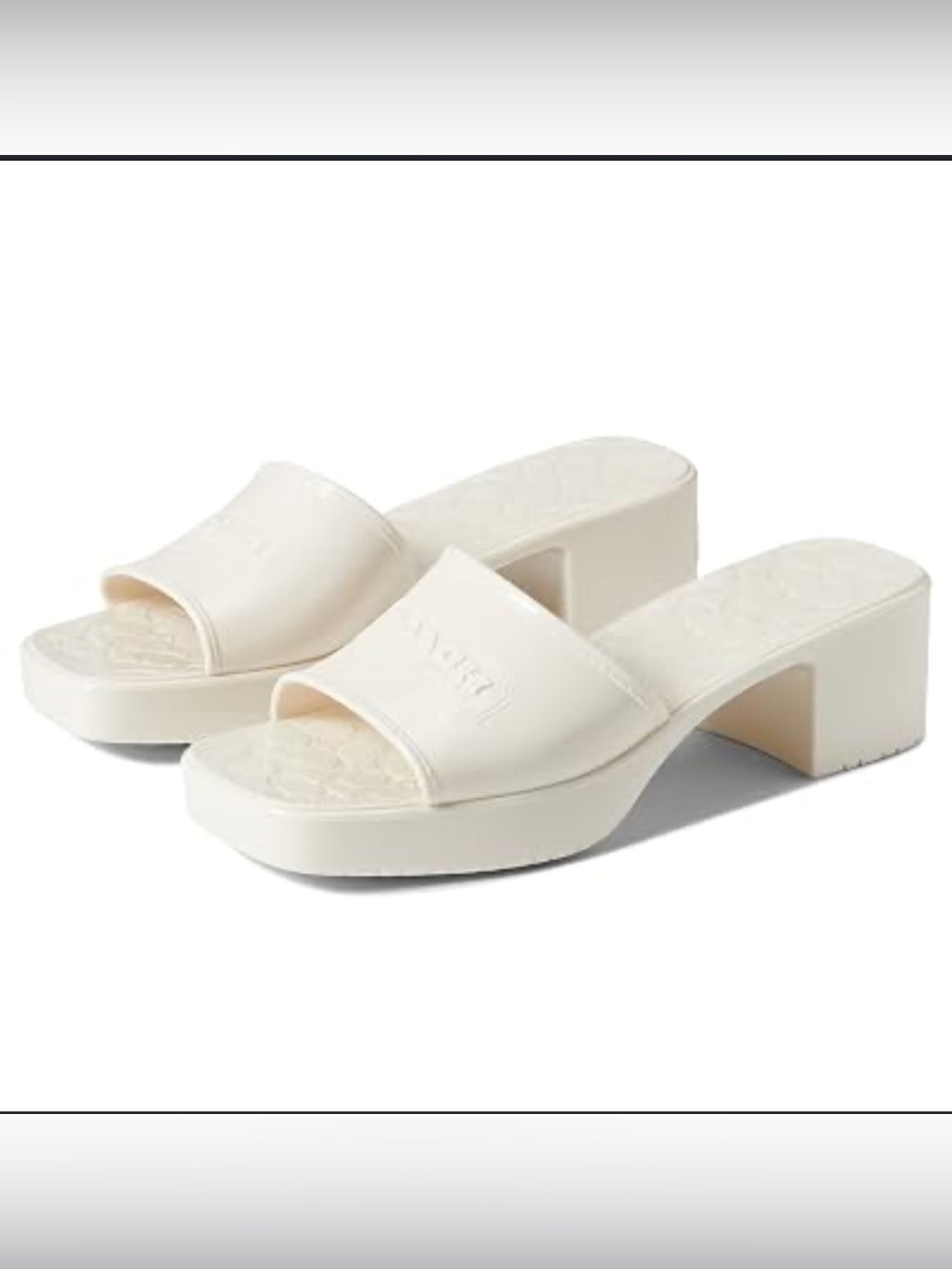 COACH Scarlett Rubber jelly Sandals In Chalk